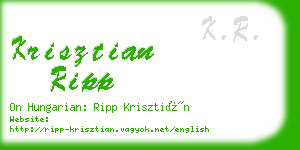krisztian ripp business card